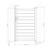 Porta E Portao | EXPERTLAND Porta De Batente Antracite Em Aluminio De C100 X A158 Cm - Nazario