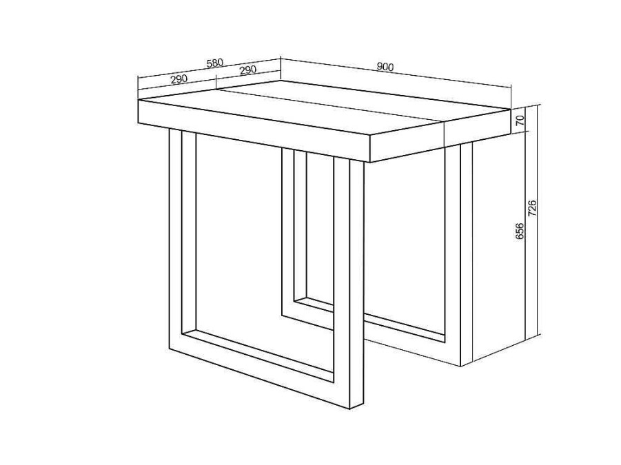 Consola | Skraut Home Mesa Consola Extensivel, 260, Para 12 Pessoas, Pes De Madeira, Branco E Cinzento