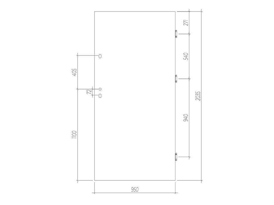 Porta De Entrada | Vente-unique Porta De Entrada Em Aco Macico De A.207 X L.100 Cm Cor Antracite Com Abertura Para A Direita - Agueda