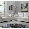 Conjunto De Sofa | Vente-unique Sofa De 3+2 Lugares Em Pele Sintetica Branco - Manoa