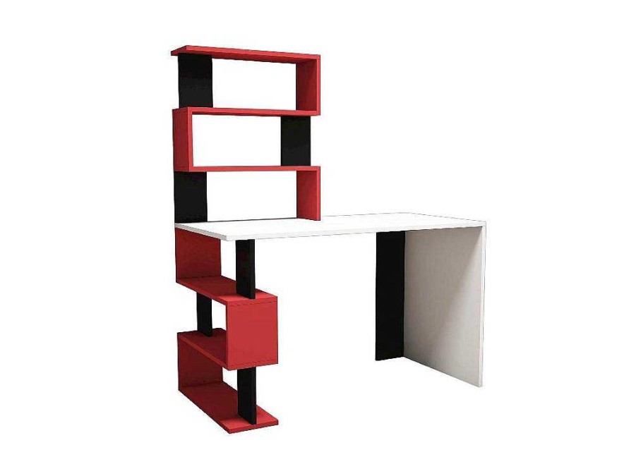 Secretaria | EPIKASA Secretaria Snap, Branco, Vermelho, Preto, 120X60X148,2 Cm, Epikasa