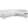 Sofa Em Pele | LINEA SOFA Sofa De Canto De Pele Branco - Canto Direito - Nahia