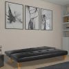 Sofa Em Pele Sintetica | Vente-unique Sofa-Cama Tristar (Preto)