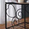 Movel Para Quarto De Criancas | Vente-unique Conjunto De 2 Mesas De Cabeceira Romanticas, 1 Prateleira, Metal Preto - Vivian