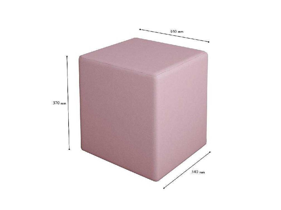 Puff | EPIKASA Pouf Milena, Cor-De-Rosa, 34X34X37 Cm, Epikasa