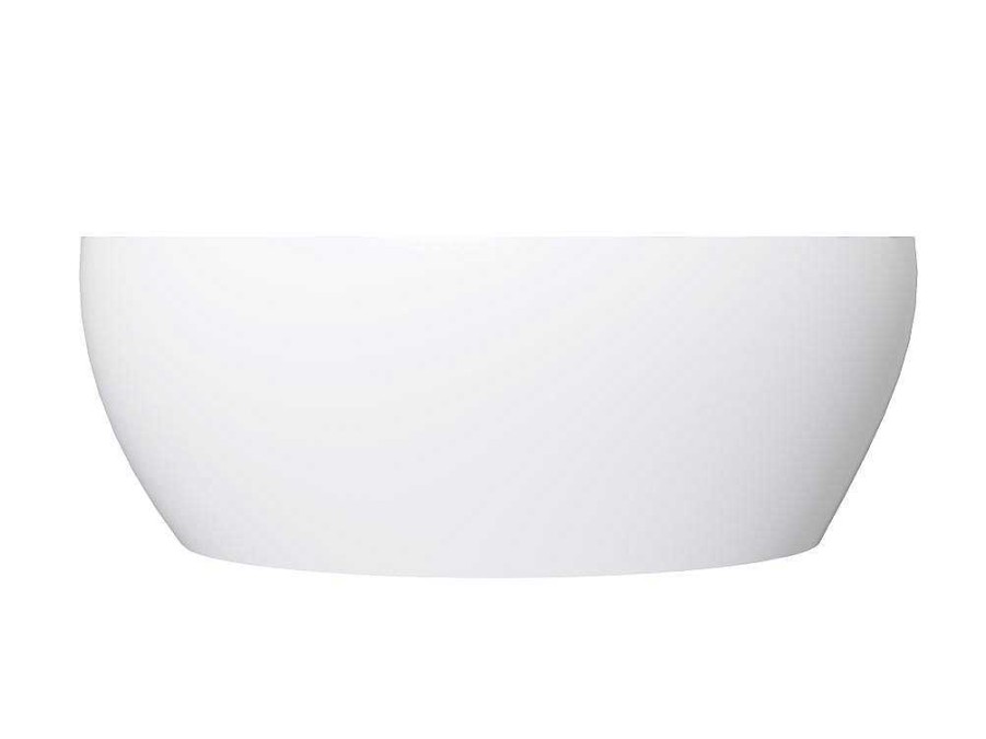 Lavatorio | Shower & Design Lavatorio De Casa De Banho Oval Em Solid Surface Cor Branco De 58 Cm - Sengli