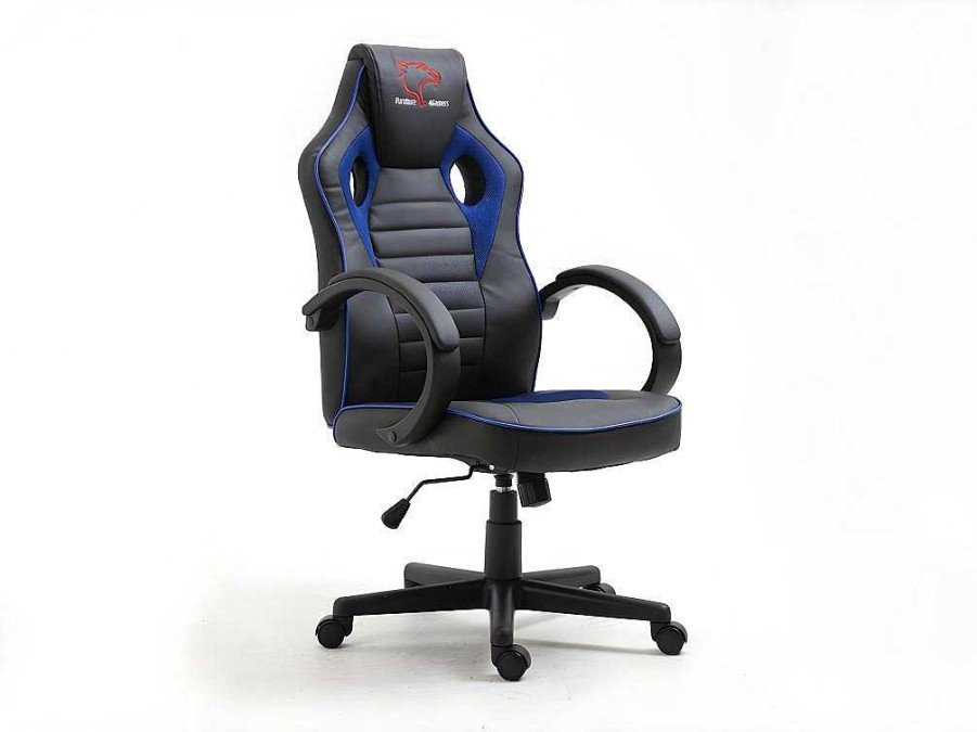 Cadeira De Escritorio | Vente-unique Cadeira De Escritorio Estilo Gaming, Racer (Azul)