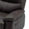 Sofa De Relaxamento Manual | Vente-unique Sofa De Canto Esquerdo Articulado Pele Sintetica Castanho - Canby