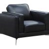 Poltrona Em Pele | Vente-unique Poltrona Pele Preto - Lecco