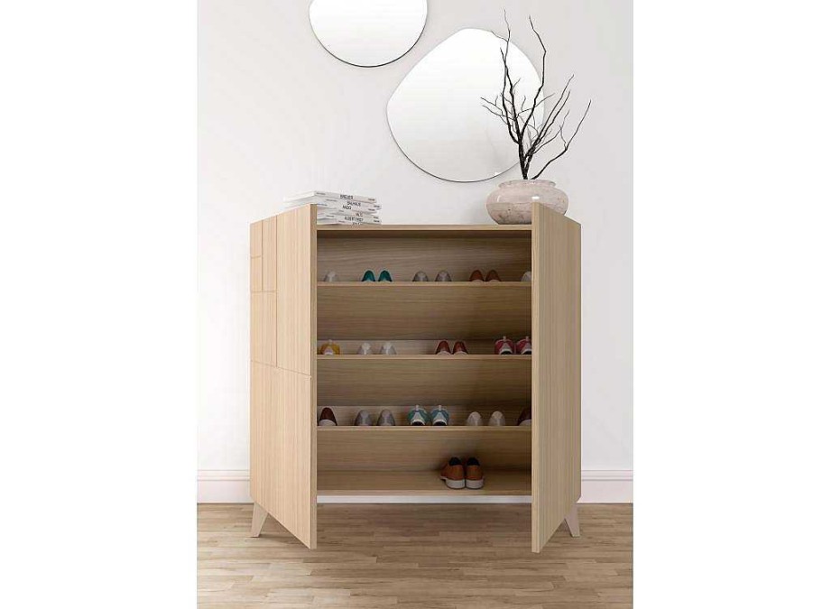 Sapateira | Herdasa Sapateiro/Movel Organizacao - H87Cm X L90Cm X P27Cm Nogueira Clara - Bergen