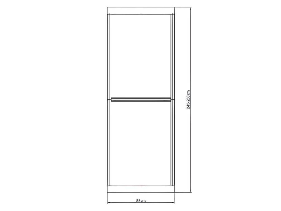 Divisoria De Interior | Vente-unique Divisoria Em Aco Galvanizado L88 X A245 Cm Antracite Altura Ajustavel - Laduna