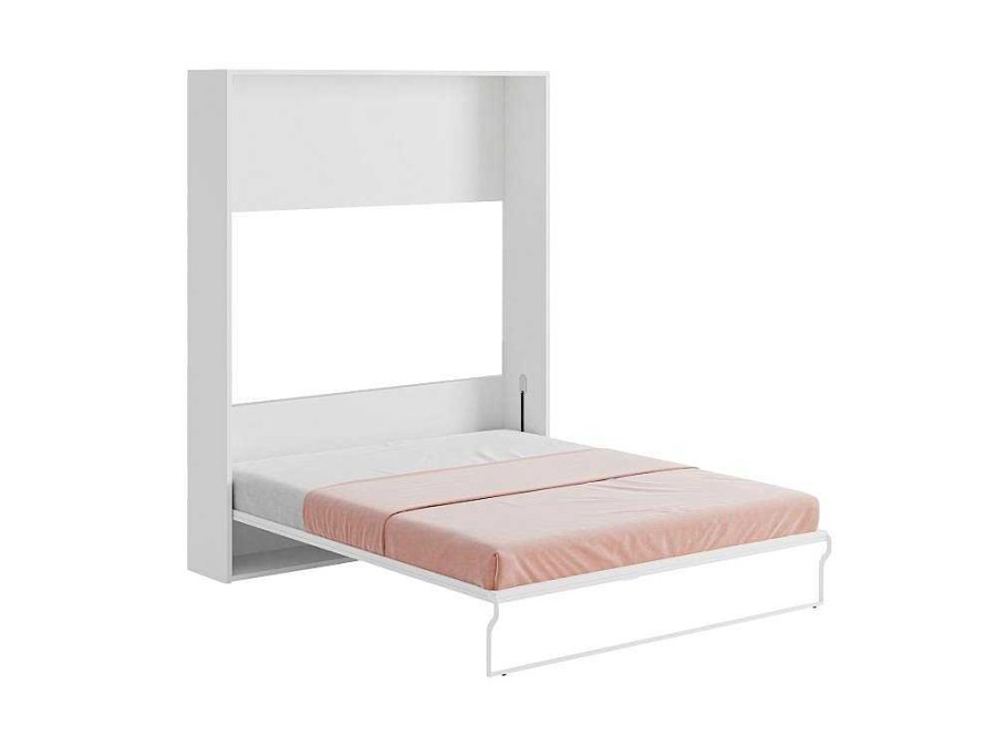 Cama De Adulto | Vente-unique Cama Rebativel 160 X 200 Cm Abertura Vertical Manual Branco - Malina Ii