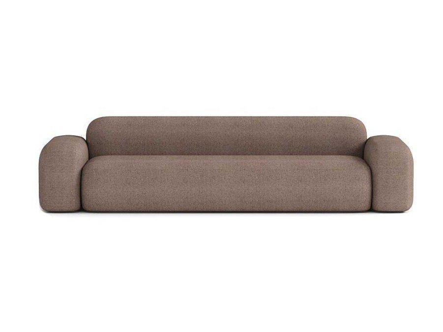 Sofa De 4 Lugares | Atio Sofa Max De 4 Lugares Em Tecido Castanho