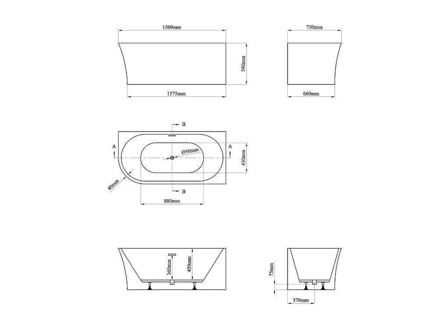 Promocoes Casa De Banho & Bem-Estar | Shower & Design Banheira De Canto Direito De C 201 - 150 X 75 X 59 Cm Cor Branco Em Acrilico - Ponticola