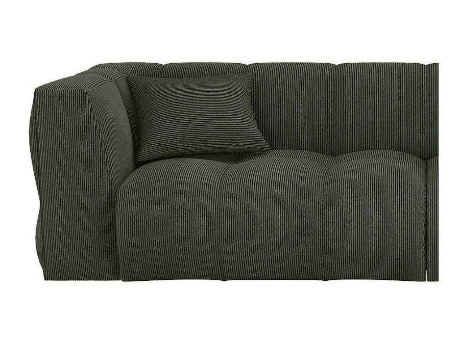 Sofa De 4 Lugares | Maison Céphy Sofa De 4 Lugares Veludo Canelado Verde - Naemia De Maison Cephy