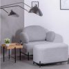 Poltrona Em Tecido | Vente-unique Sofa De 1 Lugar De Design Minimalista Com Bracos - Clair - Cinza