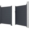 Porta E Portao | EXPERTLAND Portao De Batente Antracite Em Aluminio De C300 X A158 Cm - Nazario