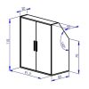 Arrumacao E Acessorios De Quarto | Vente-unique Armario Com Inclinacao 2 Portas Branco - Adezio