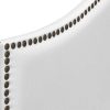 Cabeceira E Ponte De Cama | Venprodin Cabeceira Estofada Em Couro Sintetico Acolchoado Na Cor Branca (160X60)