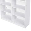 Movel De Cozinha | Vente-unique Ilha Central De Cozinha Com 3 Gavetas E 8 Nichos Em Mdf Branco E Natural Claro - Palestrina