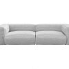 Sofa De 3 Lugares | Maison Céphy Sofa De 3 Lugares Em Tecido Matizado Cinzento - Lelio