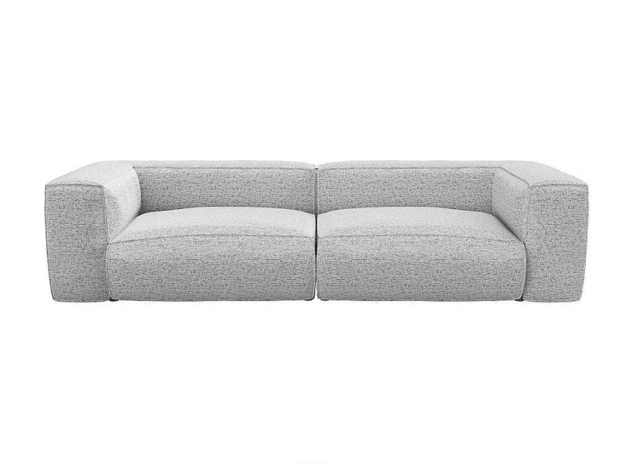 Sofa De 3 Lugares | Maison Céphy Sofa De 3 Lugares Em Tecido Matizado Cinzento - Lelio