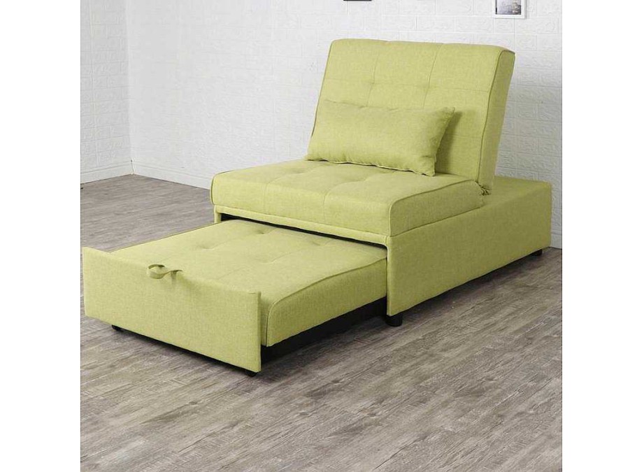 Poltrona Cama | Vente-unique Wehome - Poltrona Pufe Cama Solteiro Cookie Green