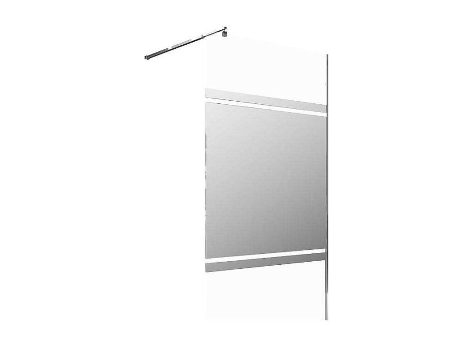 Painel De Duche | Shower & Design Cabine De Duche Estilo Italiana Efeito Espelho 120 X 200 Cm - Zenado