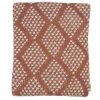 Textil De Casa | OZAIA Manta Oyace - Acrilico E La - 130 X 170 Cm - Marfim E Vermelho