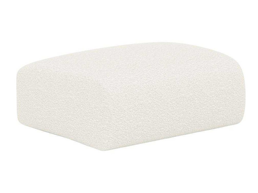 Puff | Maison Céphy Pufe Tecido Boucle Branco - Pogni De Maison Cephy