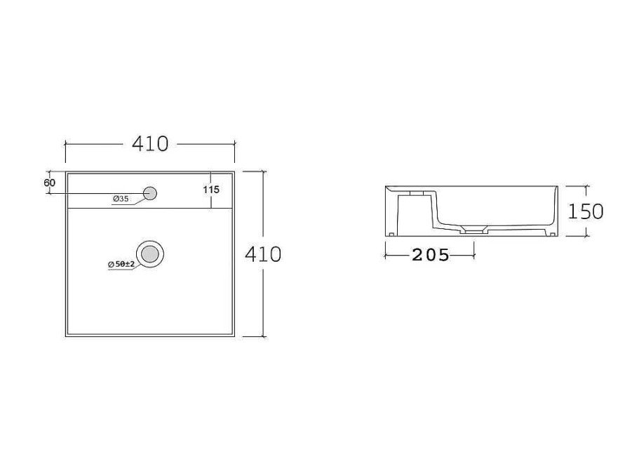 Movel Lavatorio Individual | Vente-unique Movel De Casa De Banho Suspenso Madeira Clara E Antracite Lavatorio Individual E Duas Gavetas 94 Cm - Teana Ii