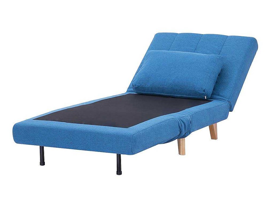 Poltrona Cama | Vente-unique Poltrona Convertivel Em Tecido Cor Azul - Strevi