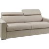 Sofa Cama De Abertura Rapida | Vente-unique Sofa De 4 Lugares Convertivel De Abertura Rapida Em Tecido Vizir - Bege - Cama De Ripas Largas De 160 Cm - Colchao De 22 Cm Com Memoria De Forma