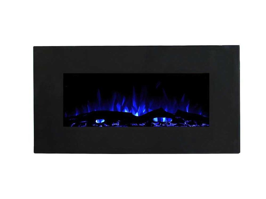 Lareira Eletrica | FLAMATECH Lareira Eletrica De Parede Chandela - C84 X L14 X A45 Cm - Preta