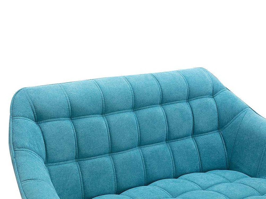 Sofa De 2 Lugares | Vente-unique Sofa De 2 Lugares Em Tecido Cor Azul - Caserta