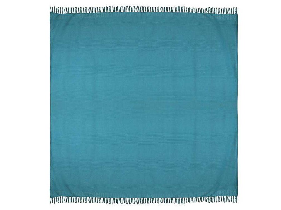 Roupa De Cama | OZAIA Colcha Com Franjas Em Algodao 230 X 250 Cm Azul - Segna