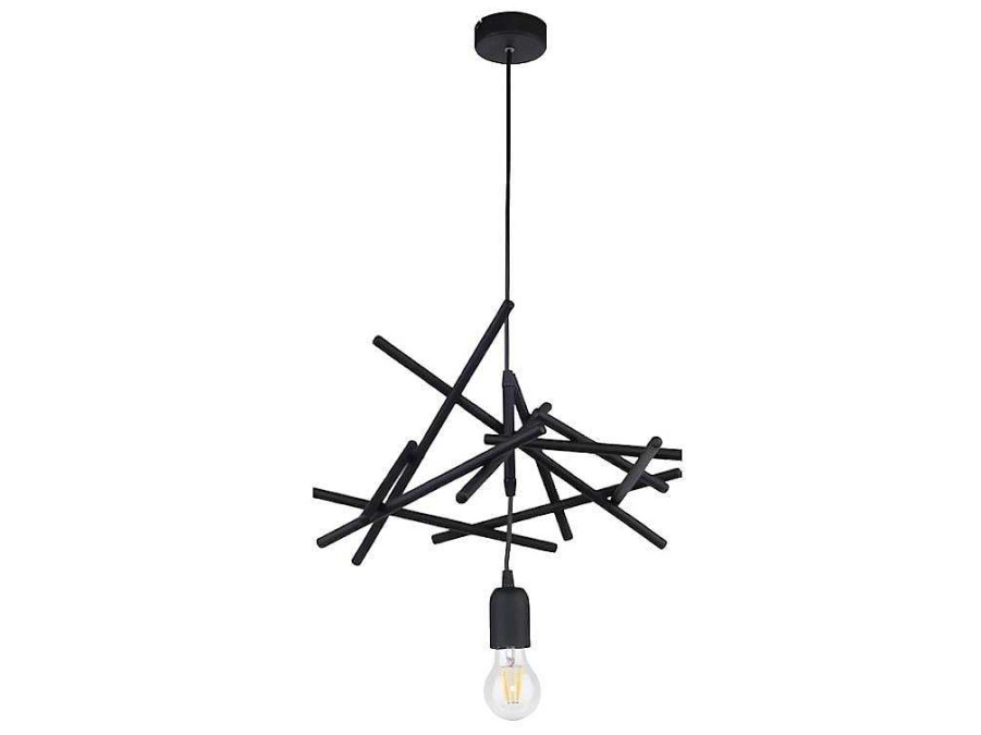 Promocoes Decoracao | EPIKASA Lampada De Suspensao Glenn, Preto, 48X36X81 Cm, Epikasa