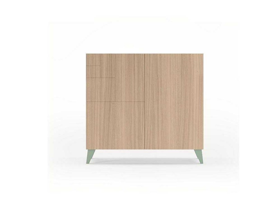 Sapateira | Herdasa Sapateiro/Movel Organizacao - H87Cm X L90Cm X P27Cm Nogueira Clara Pernas Verde - Bergen