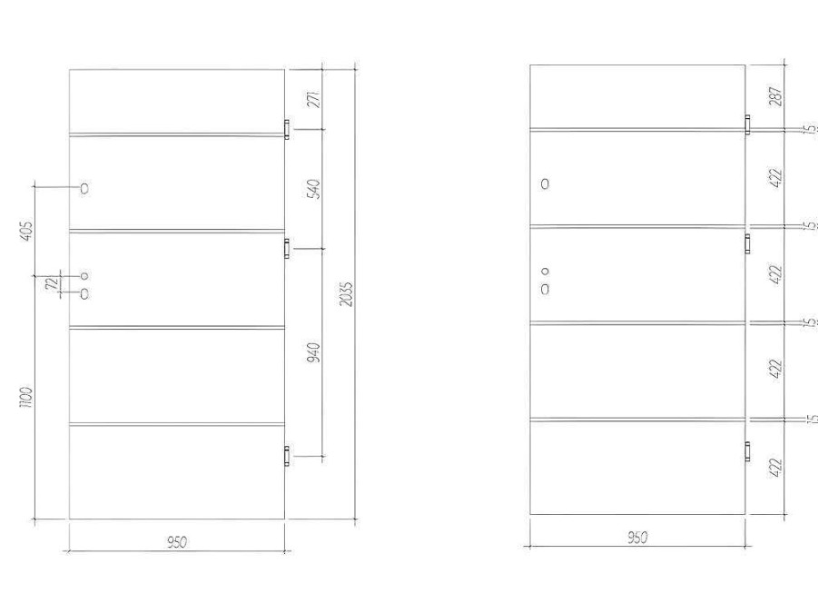 Porta De Entrada | Vente-unique Porta De Entrada Em Aco E Inox A207 X L100 Cm Efeito Carvalho, Abertura Para A Direita - Naxara