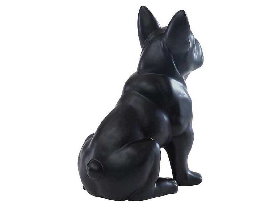 Estatua | OZAIA Estatua De Buldogue Em Resina De C. 27 X L. 16 X A. 32 Cm Cor Preto Mate - Doggo