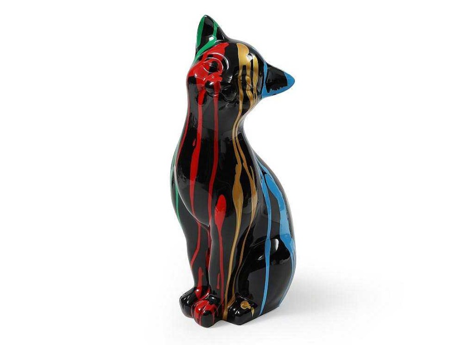 Estatua | OZAIA Grande Estatua De Gato Em Resina C24 X L13 X A53 Cm Multicolor - Miniria