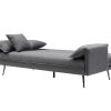 Sofa Cama Clic-Clac E Dobravel | Vente-unique Sofa Convertivel De 3 Lugares Clic-Clac Em Tecido Antracite - Fusano