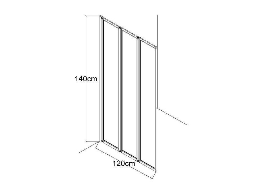 Resguardo De Banheira | Shower & Design Resguardo De Banheira Dobravel Metal Cor Cromada 120X140 Cm - District