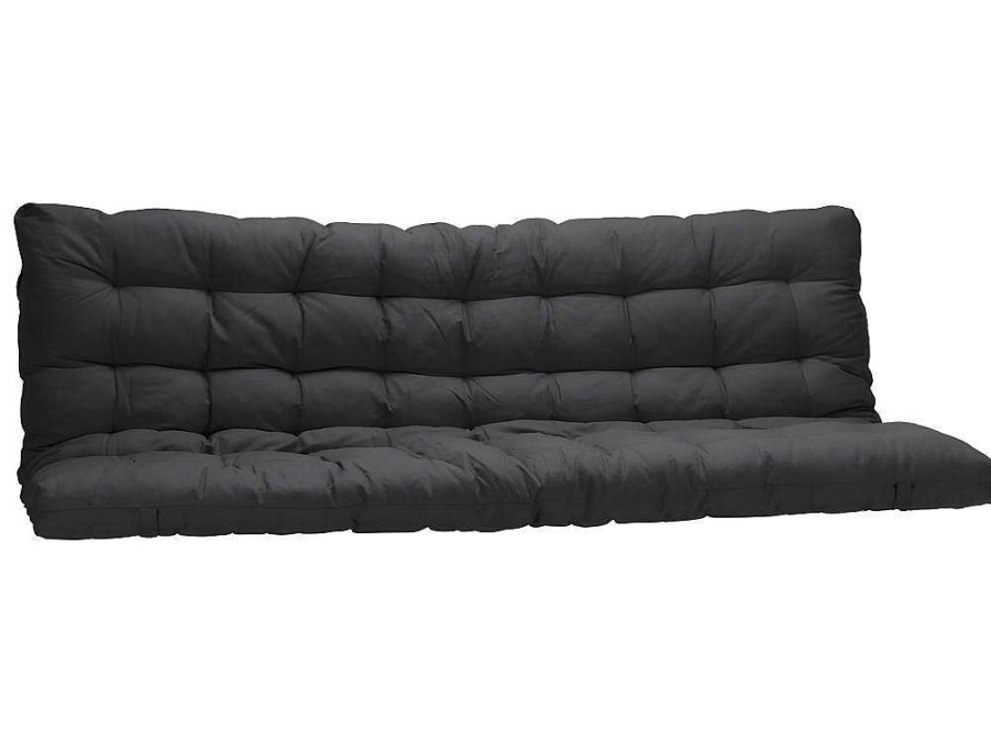 Cama Alta | Vente-unique Cama Alta 90 X 190 Cm Com Banco Convertivel Em Metal Branco E Futon Preto - Modulo V