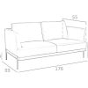 Sofa De 2 Lugares | Angel Cerda Sofa De 2 Lugares Em Couro Com Pernas De Aco 6170