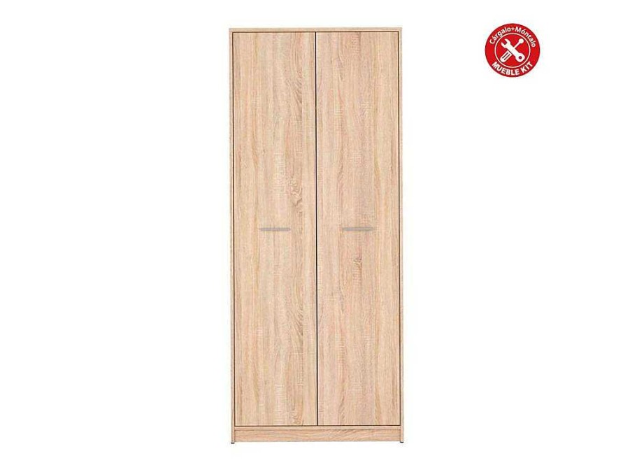 Armario E Roupeiro | Venprodin Armario De 2 Portas 80X54 Cm Carvalho