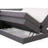 Cama Boxspring, Cama Continental | Palacio Conjunto Boxspring Cabeceira De Cama + Sommiers Com Arrumacao + Colchao + Sobrecolchao, 160 X 200 Cm, Tecido Antracite - Perama Da Palacio