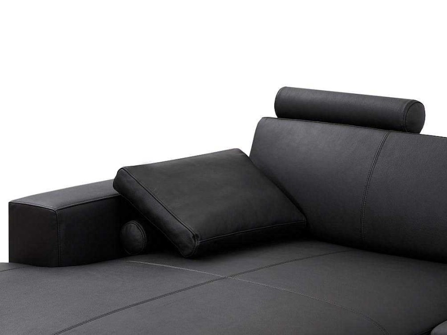 Promocoes Sofas & Poltronas | LINEA SOFA Sofa De Canto Panoramico 7 Lugares Pele De Qualidade Superior Castanho - Canto Direito - Donatello Ii