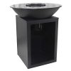 Barbecue, Braseiro De Jardim, Plancha | Vente-unique Barbecue Grelhador Braseiro A Carvao E Madeira Com Arrumacao 80 X 80 X 96 Cm Preto - Ignos