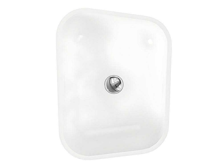 Promocoes Casa De Banho & Bem-Estar | Shower & Design Lavatorio Com Pe Retangular Em Solid Surface Cor Branco - Tilicho